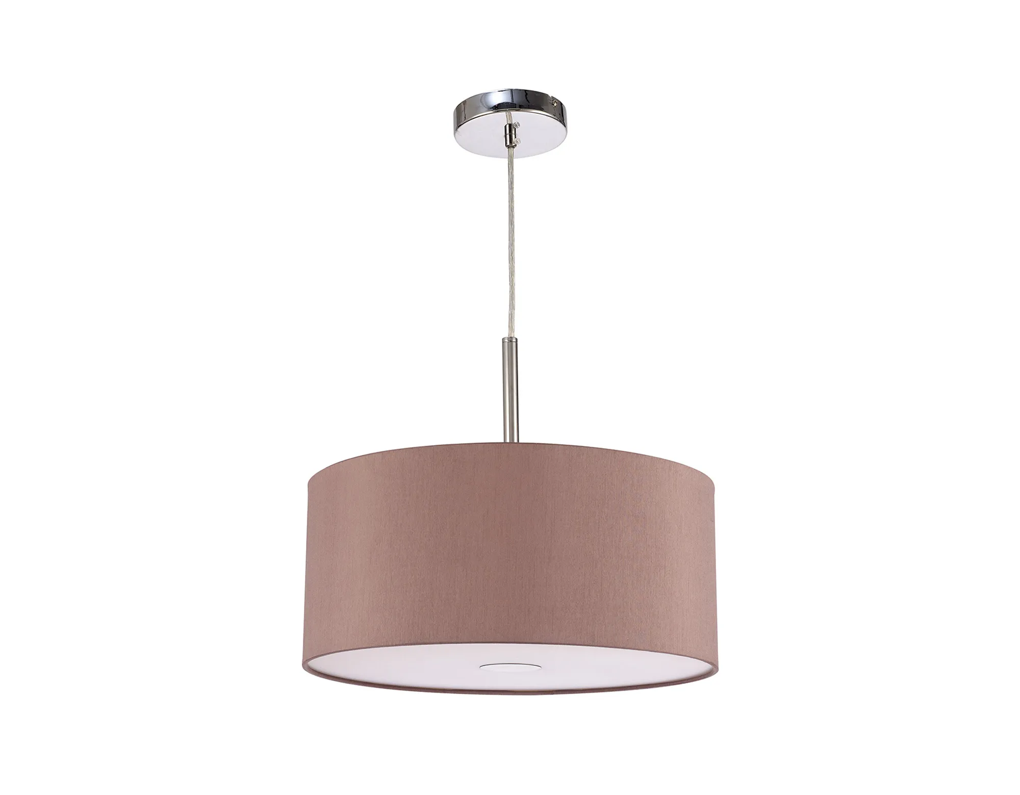 Baymont 40cm 3 Light Pendant Polished Chrome, Taupe/Halo Gold, Frosted Diffuser DK0337  Deco Baymont CH TA